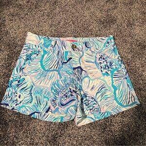 Lily Pulitzer Stylish Blue Patterned Women's Shorts